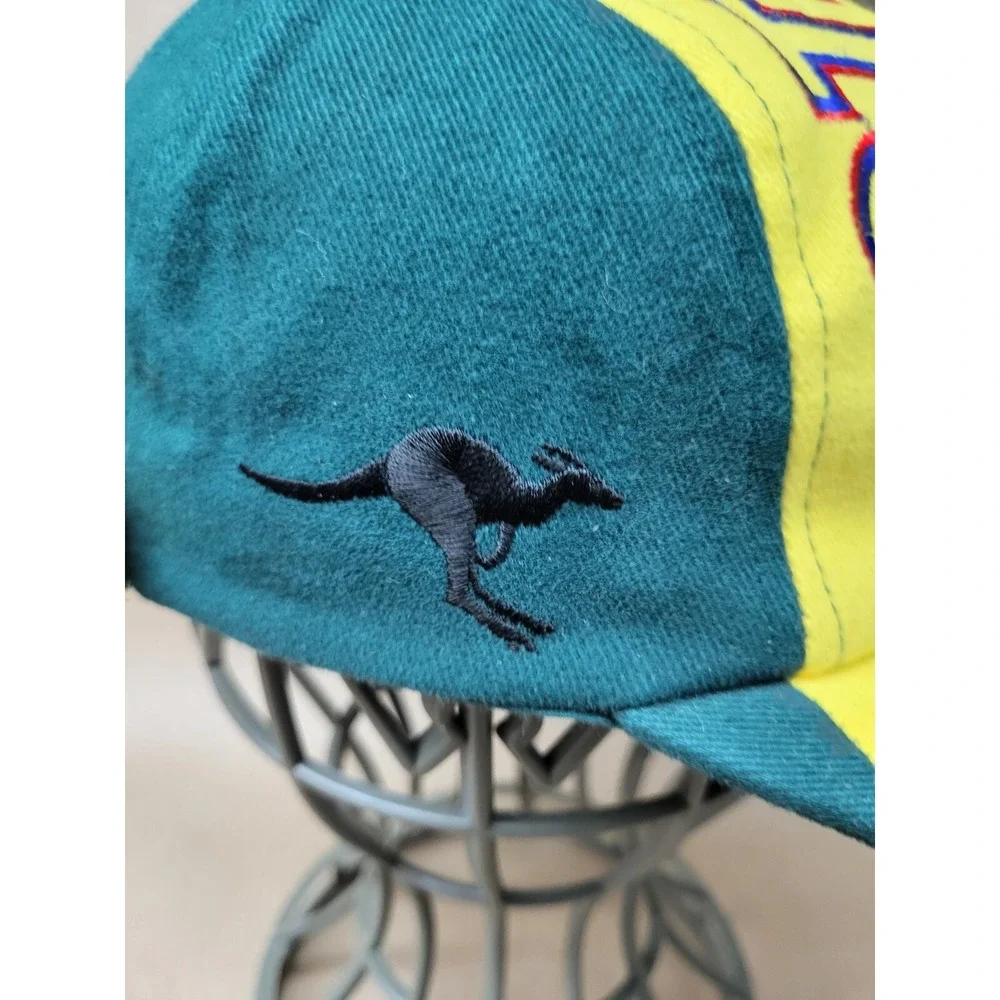 Australia Green & Yellow Cotton Strapback Baseball Cap Hat Strapback